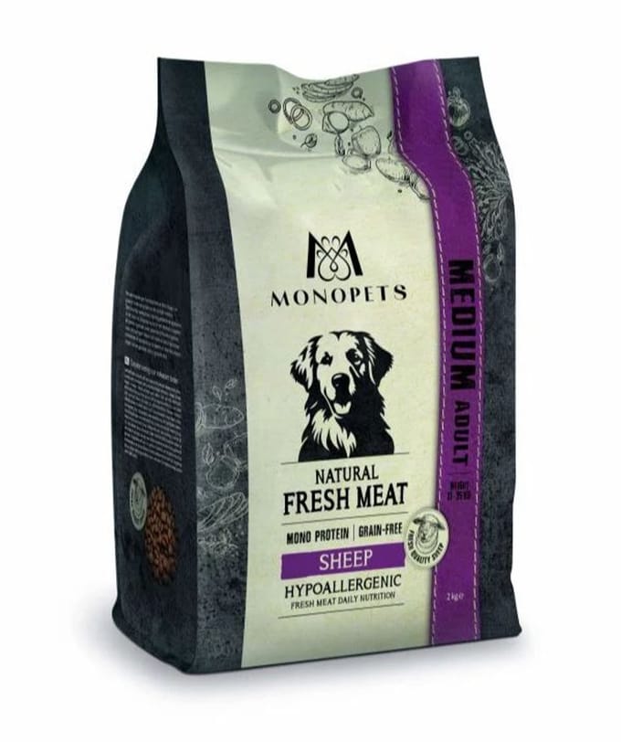 Monopets Fresh Meat Adult Medium Sheep 12 kg - Hondenvoeding
