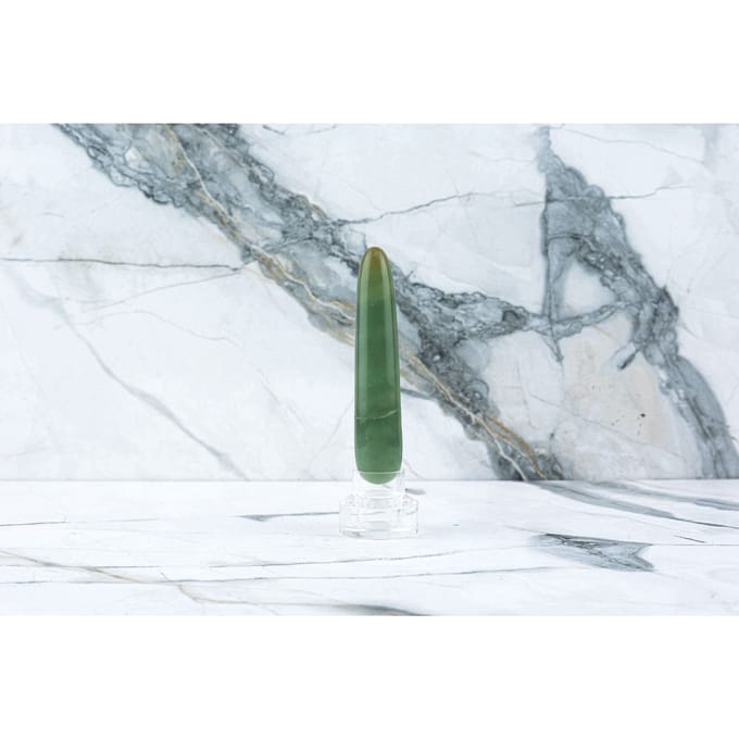 Yoni-Stab - Grüner Jadestab (10 cm)