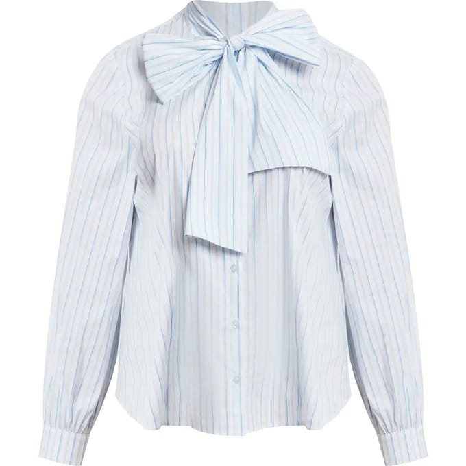Gestreepte Blouse met Vlinderdas Dames Mat Fashion