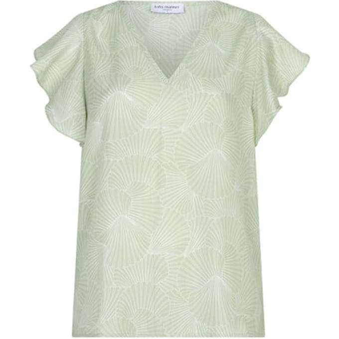 Lofty Manner Blouse Blouse Avalora Rd02 446 Mint Off White Dames Maat - S
