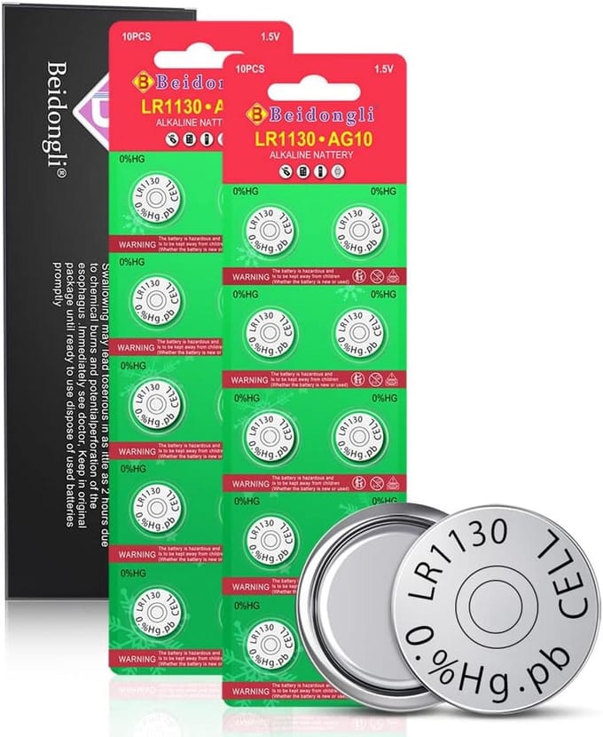 Alkaline knoopcellen LR1130 1,5V - 20 stuks