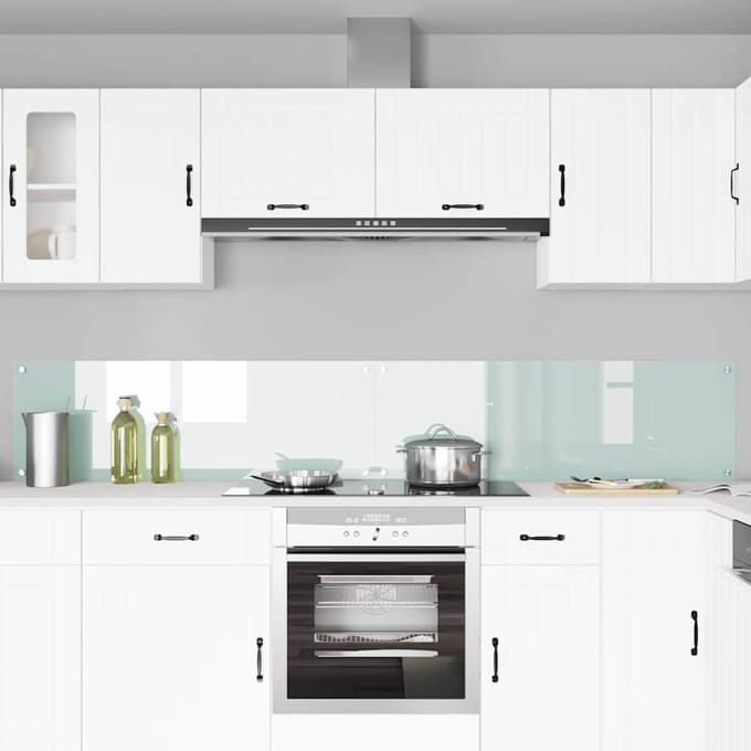 vidaXL - Keukenachterwand - 2 - st - Wit - 120 - x - 40 - cm - gehard - glas