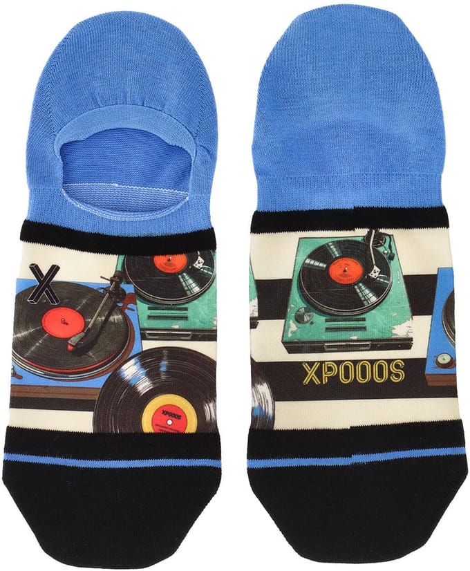 XPOOOS - Records Heren Footies - 1-Pack - Maat 43/46