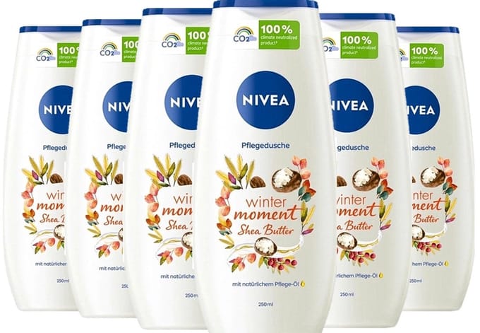 6x Nivea Douchegel - Winter Moment Shea Butter 250ml