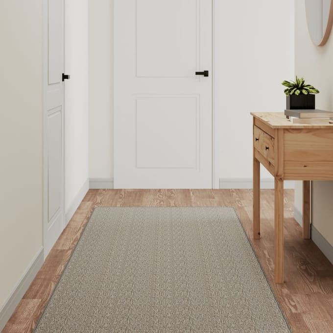 vidaXL - Tapijtloper - 80x400 - cm - sisal-look - platina