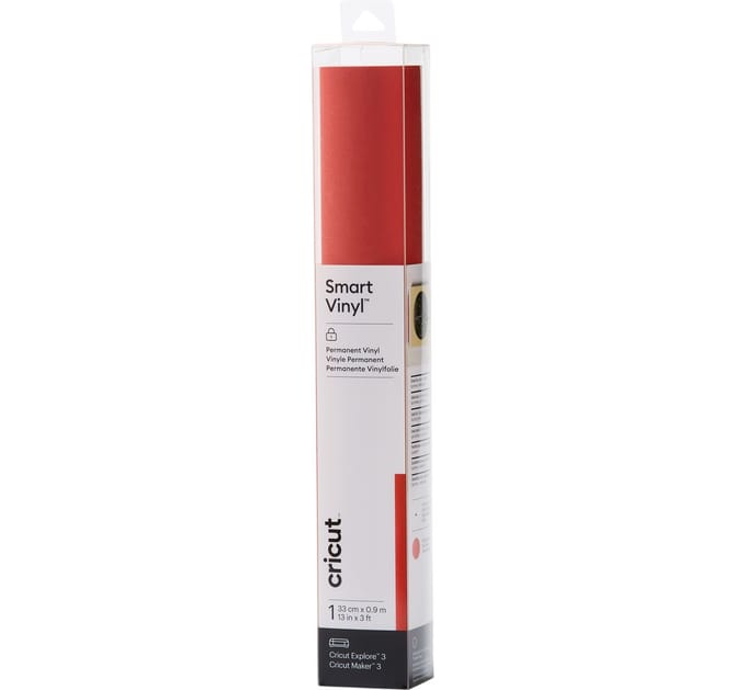 Cricut zelfklevende vinyl folie "Smart Vinyl - Permanent", 33 x 90 cm - Shimmer Red