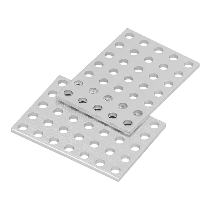 5 Pièces Plaque d'Attache Acier Antirouille Plat de Réparation d'Assemblage Équerre d'Angle pour Robots Bois