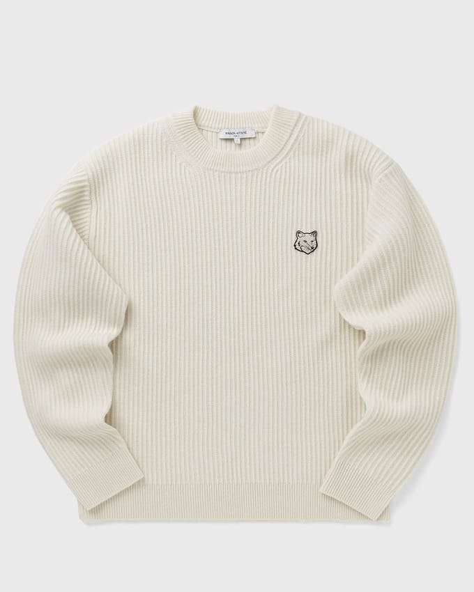 FOX HEAD WOOL RIBBED JUMPER