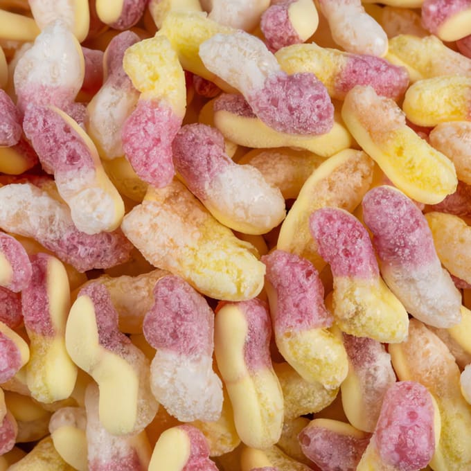 Cosmo Snacks gevriesdroogde zure wormen (gummiesnoepjes), 52 g