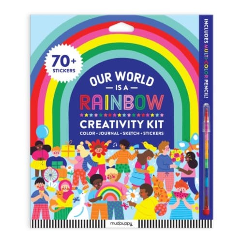 Our World Is A Rainbow Creativity Kit [with Stickers And Multi-Color Pencil] - Mudpuppy
