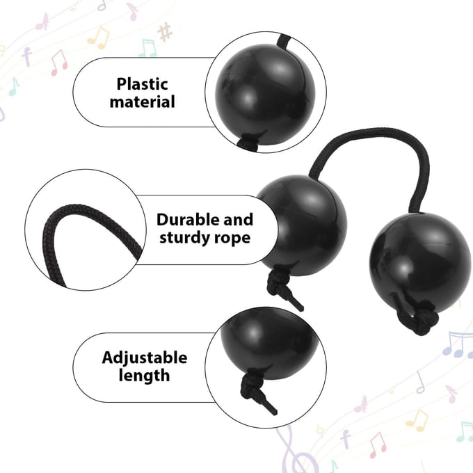 2 stuks Afrikaanse ritmes Aslatua Shakers Ritme Zandbal Muzikale percussie-instrumenten Beginners zwart