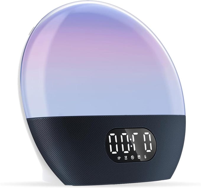 Licht Wekker Wake Up Light- Digitale Wekker met Lamp - Slaaphulp met USB Aansluiting - Huisstijl