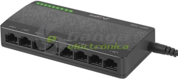 Lanberg DSP1-1008 - Schakelaar - 8 ports - unmanaged
