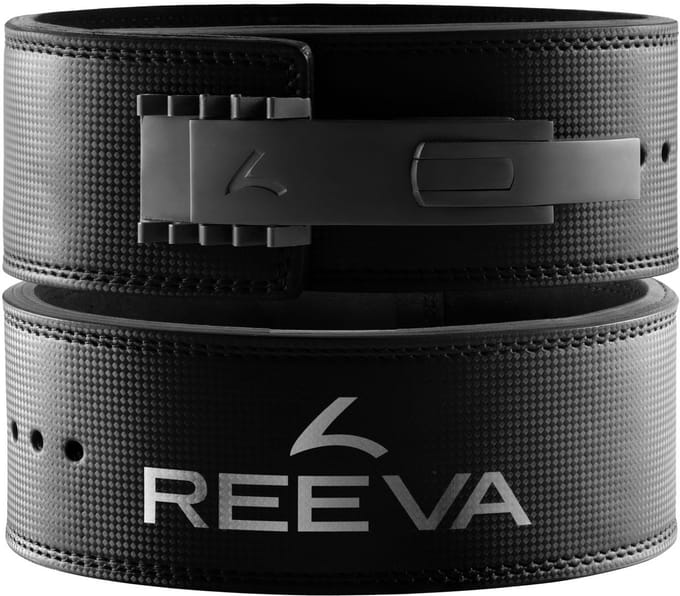 Reeva Lifting Belt van Carbon Leer - Verstelbare RVS Gesp - 13 mm - XS