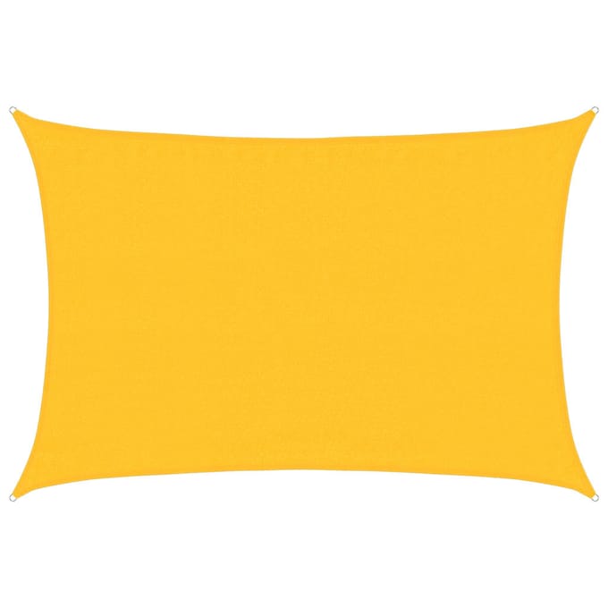 vidaXL - Zonnezeil - 160 - g/m² - rechthoekig - 3,5x5 - m - HDPE - geel