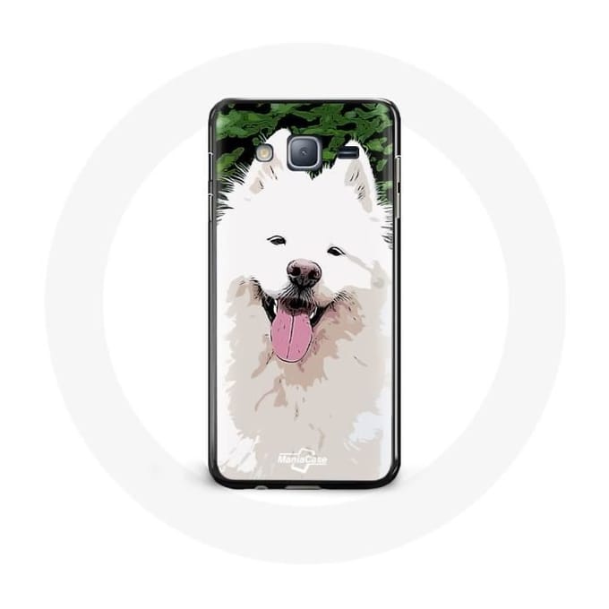 Coque pour samsung galaxy J7 2016 Samoyède Blanc Race de chiens