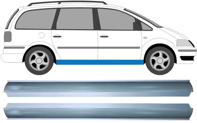Reparatie dorpel voor Volkswagen Sharan 1995-2010 / Links = Rechts / Set