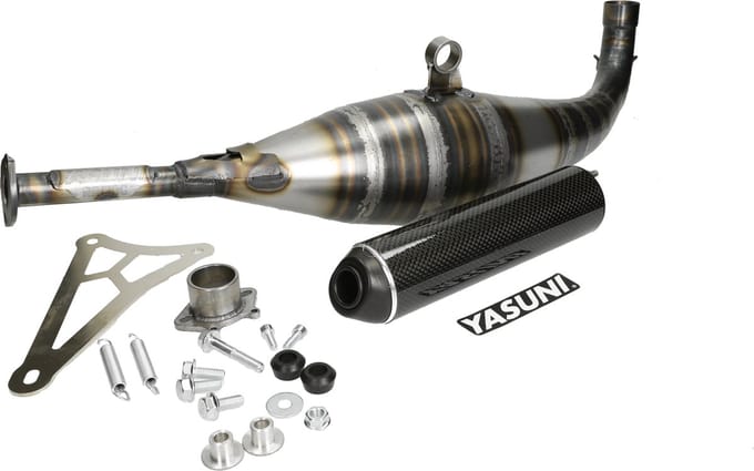 Uitlaat Yasuni C40 carbon Minarelli Horizontaal