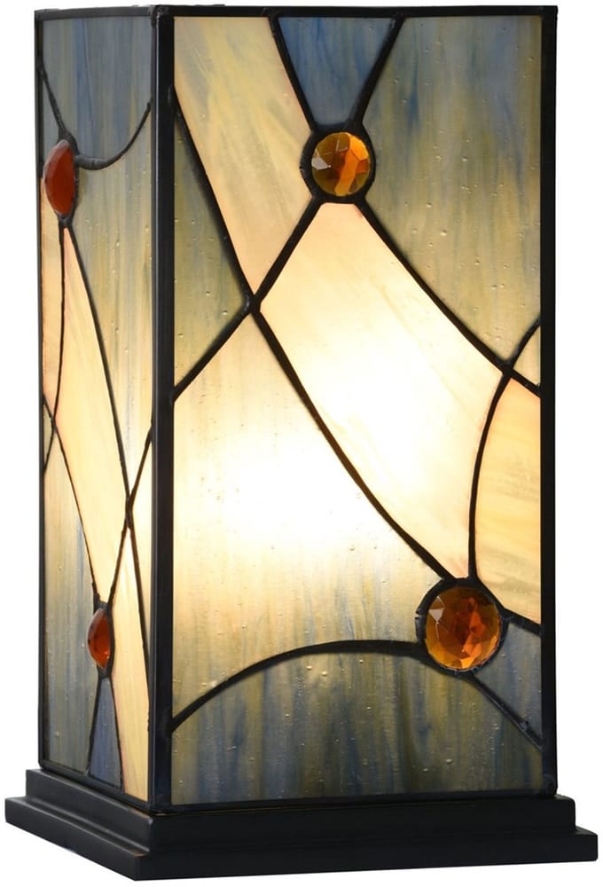 Tiffany Tafellamp/Windlicht Sky Blue - Art Deco Trade