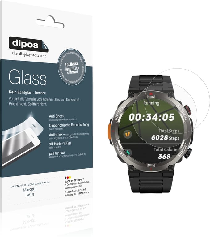dipos – 2x Matte Pantserfolie geschikt voor Miecgth IW13 | 9H Screenprotector
