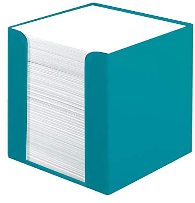Notitieblok 9 x 9 cm met 700 bladen in caribisch turquoise
