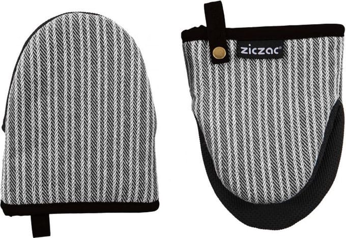 ZICZAC - Gripper VENTON - SET/2 - Polykatoen - Hittebestendig - Neopreen - ophanglus - 14x18 cm - Zwart