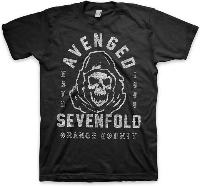 Avenged Sevenfold - So Grim Orange County Heren T-shirt - M - Zwart