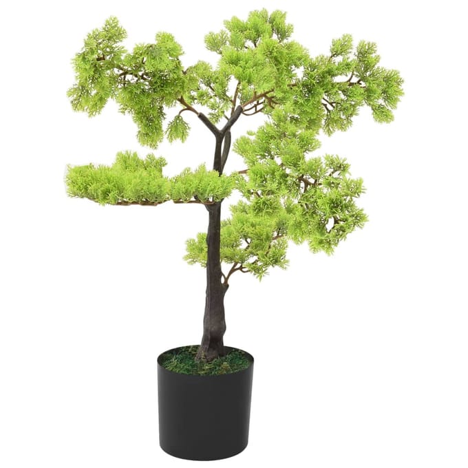 vidaXL - Kunstplant - met - pot - cipres - bonsai - 60 - cm - groen
