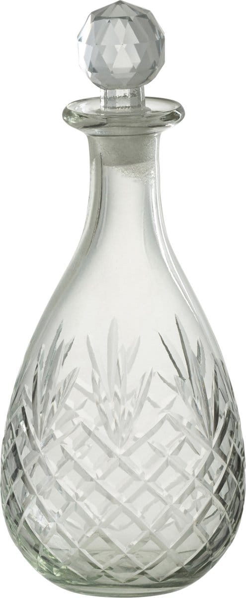 J-Line decoratie Fles Faune - glas - transparant - small