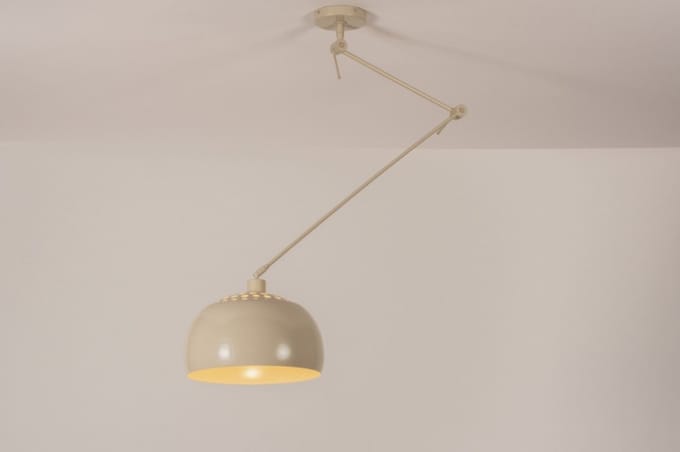 Lumidora Hanglamp 31176 - AMBER - E27 - Beige - Zand - Metaal - ⌀ 32 cm