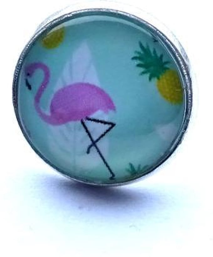 2 Love it Flamingooo- Broche - Mintgroen - Geel - Roze