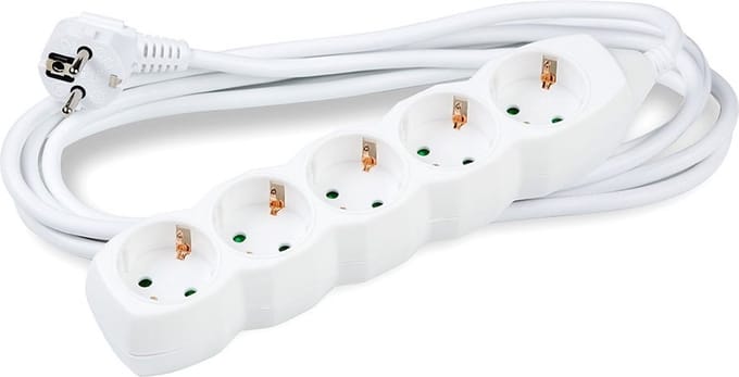Modee Lighting - Stekkerdoos 5-voudig - Wit - 1,5m snoer