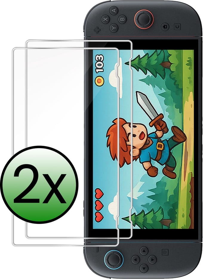 Beschermglas Geschikt voor Nintendo Switch 2 Screenprotector Tempered Glass - Screenprotector Geschikt voor Nintendo Switch 2 Screen Protector - 2 Stuks