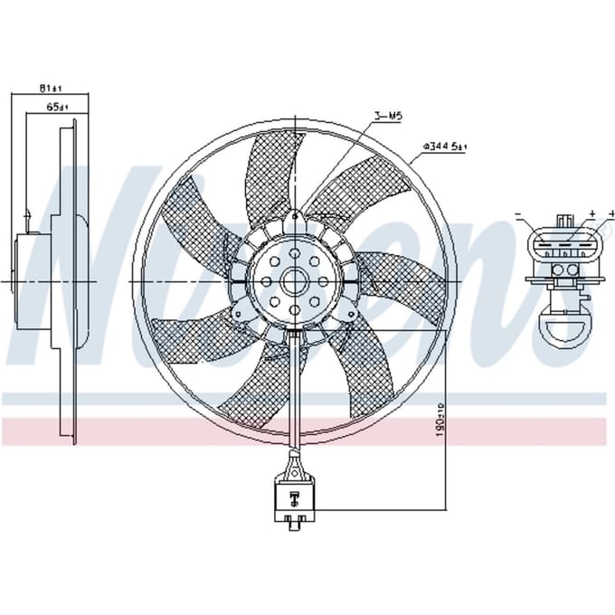 Koelventilatorwiel, motorkoeling NISSENS 850061
