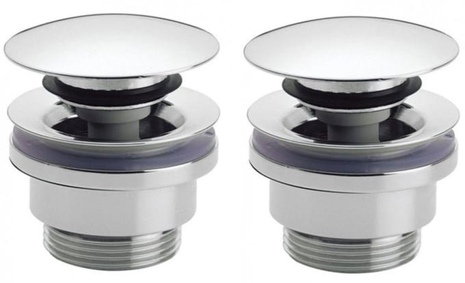 FugaFlow Efficiente Anta klikwaste afvoerplug 5/4" chroom set van 2 -