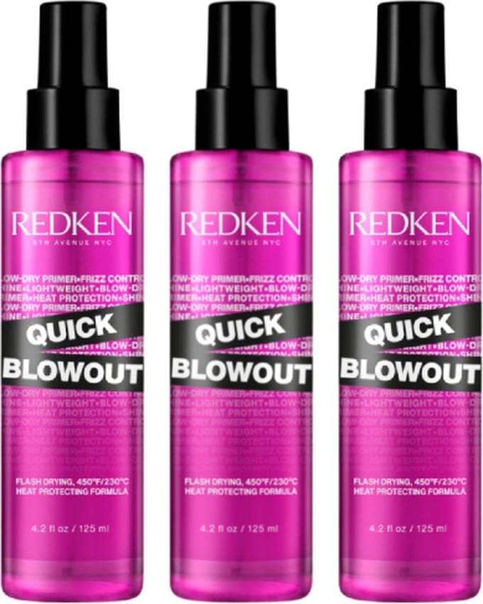 Redken - Quick Blowout Primer Spray - Heat Protection - Haarspray - 3 x 125 ml
