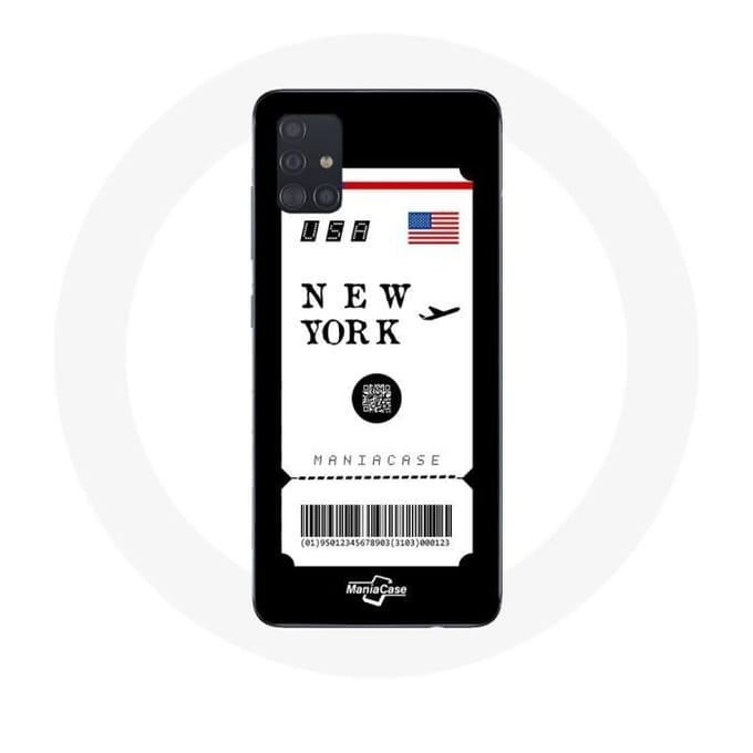 Samsung Galaxy A51 hoesje New York vliegticket