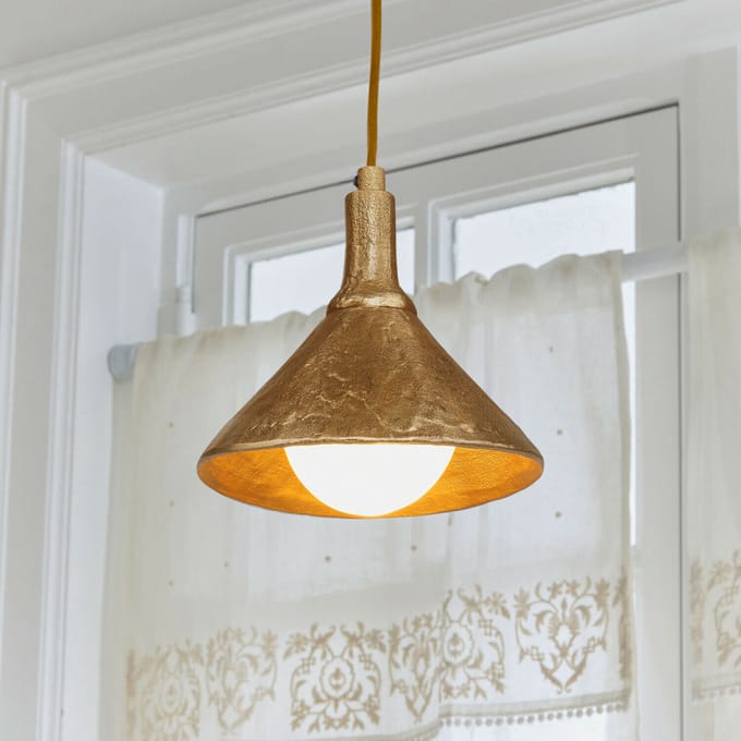 LOBERON Hanglamp Quenlivre antiekmessing
