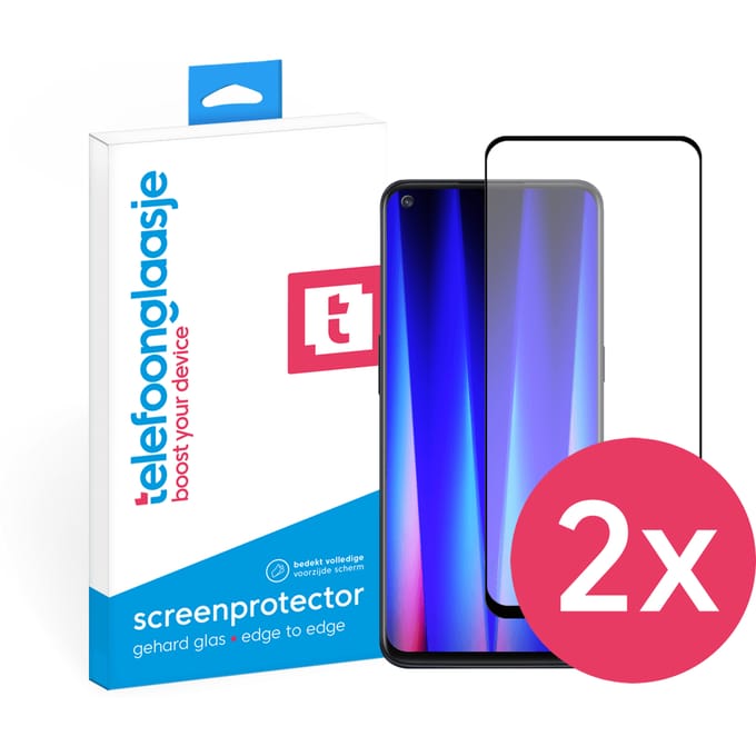 DuoPack: OnePlus Nord CE 2 screenprotector gehard glas Edge to Edge