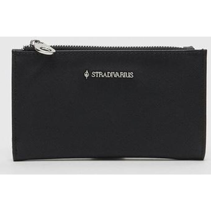 Stradivarius Basic portemonnee met rits  Zwart OS