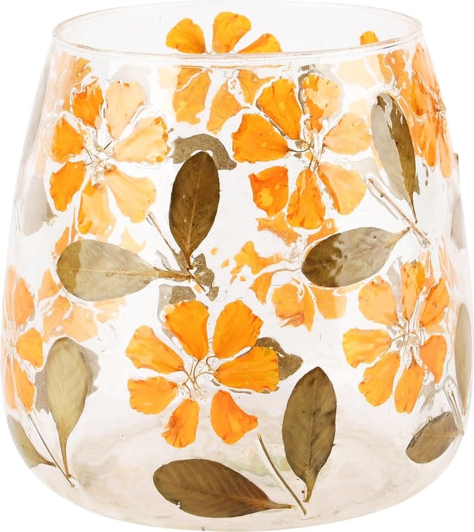 Dekoratief | Theelichthouder 'Festi Fall', transparant, glas, 16x16x16cm | A248044
