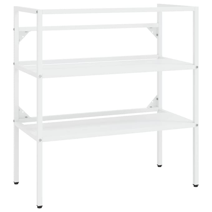 vidaXL - Wastafelframe - met - inbouwwastafel - ijzer - wit
