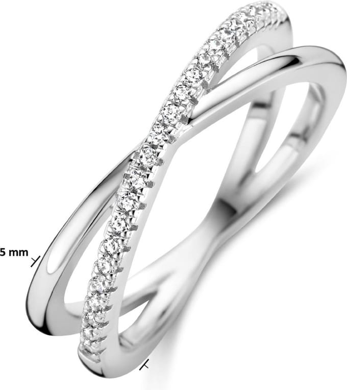 Gerhodineerd Zilver Ring Met Zirkonia 1336142