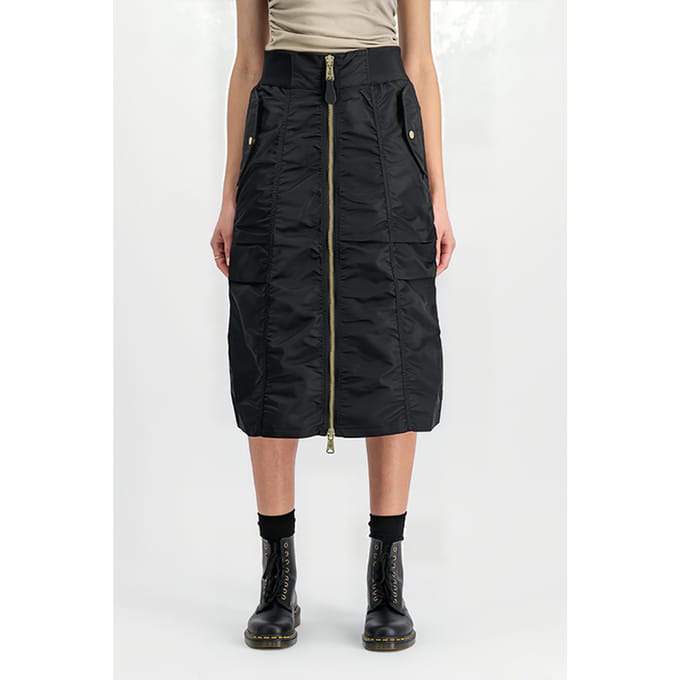 Alpha Industries Ma-1 Midi Skirt Black Taglia: S | Minigonne Outlet | Donna | Nero