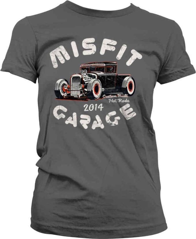 Misfit Garage Dames Tshirt -S- Power Pick Grijs