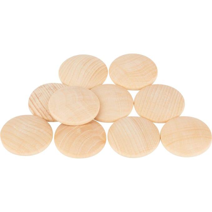 Houten schijf, gewelfd - Ø 30 mm, 10 stuks