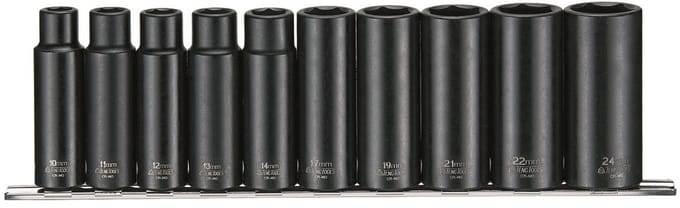 Teng Tools Lange Slagdoppenset 1/2" - 10 Stuks