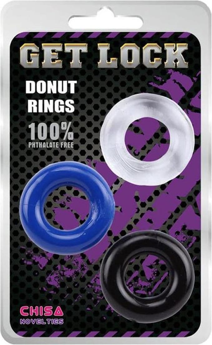 GK Power - Donut Cockringen - 3 stuks - 3 kleuren