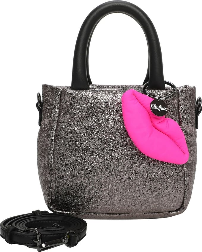 BUFFALO Avondtas Handtas Glitter Boxy24 Crossbody Bag Dark Grey Grijs