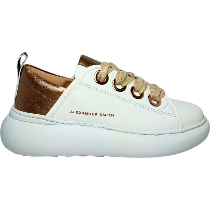 Damesschoenen Alexander Smith Sneakers Queen Woman, White Bronze